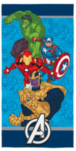 Avengers Printed Velvet Towel with 1 piece