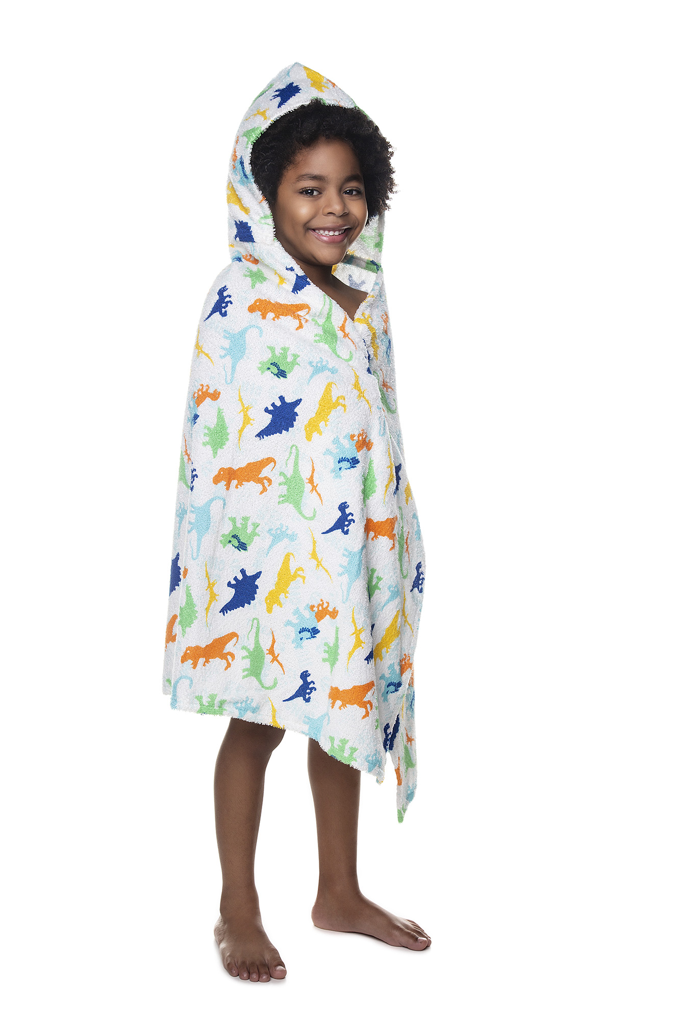Jurássico Terry Towel Bath Printed With hood with 3 pieces