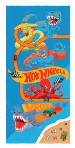 Hot Wheels Terry Towel Bath Printed with 1 piece