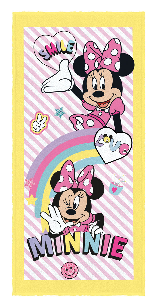 Minnie Terry Towel Bath Printed with 3 pieces